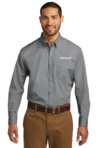 Port Authority Long Sleeve Carefree Poplin Shirt. - Bernhard