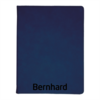 9 1/2" x 12" Leatherette Blue/Black Portfolio without Zipper